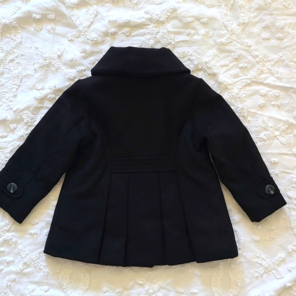OLD NAVY Black Pea Coat 2T - Picture 2 of 4
